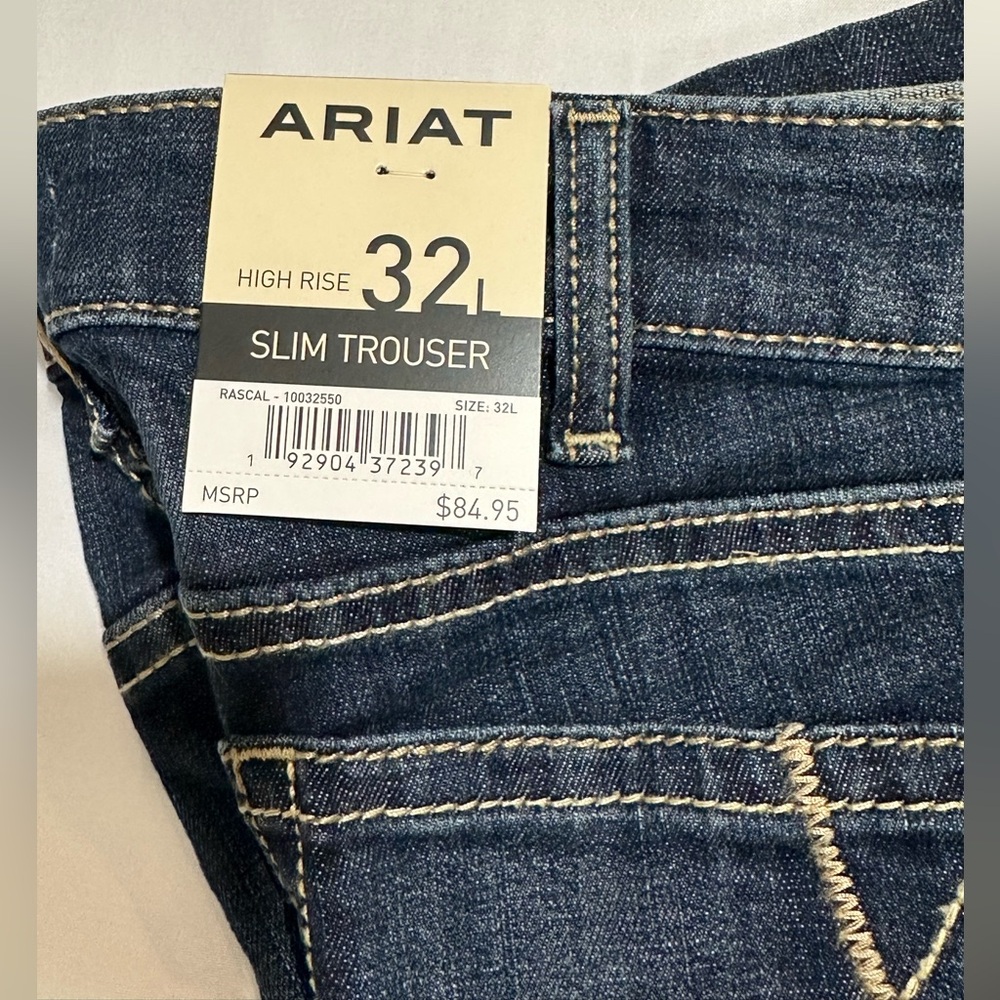 Ariat Women's High Rise Slim Trouser Jeans - Indigo 32L - 2 pair NWT/$50 each